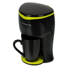 Кофеварка POLARIS PCM0109, капельная, черный / салатовый