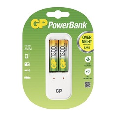 AA Аккумулятор + зарядное устройство GP PowerBank PB410GS130, 2 шт. 1300мAч