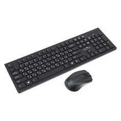 Комплект (клавиатура+мышь) Oklick 250M, USB, беспроводной, черный [997834]