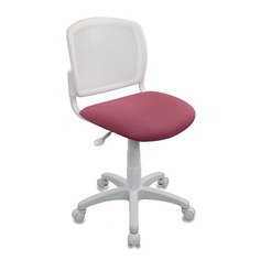 Кресло детское Бюрократ CH-W296NX, на колесиках, сетка/ткань, розовый/белый [ch-w296nx/26-31]