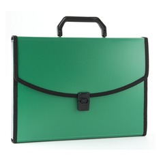 Упаковка портфелей БЮРОКРАТ -BPP6LGRN, 6 отд., A4, с окантовкой, пластик, 0.7мм, зеленый 16 шт./кор.