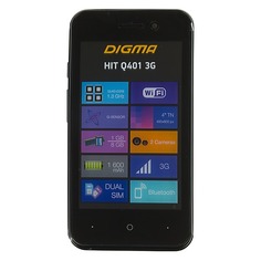 Мобильные телефоны Смартфон DIGMA HIT 8Gb, Q401 3G, черный
