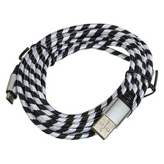 Кабель DF aZebra-01, micro USB B (m), USB A(m), 3.0м, черный / белый [df azebra-01 (black/white)]