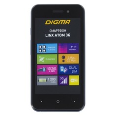 Мобильные телефоны Смартфон DIGMA Linx Atom 3G, темно-синий