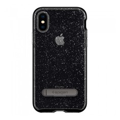 Чехол (клип-кейс) SPIGEN Spigen Crystal Hybrid Glitter, для Apple iPhone X, серый [057cs22148]