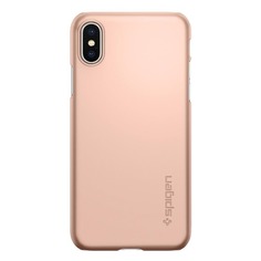 Чехол (клип-кейс) SPIGEN Thin Fit, для Apple iPhone X, розовое золото [057cs22110]