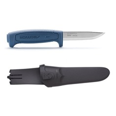 Нож MORAKNIV Basic 546, разделочный, 91мм, заточка прямая, стальной, синий/черный [12241]