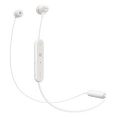 Наушники с микрофоном SONY WI-C300, Bluetooth, вкладыши, белый [wic300w.e]