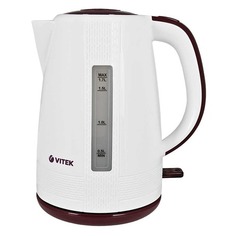 Чайник электрический Vitek VT-7055, 2150Вт, белый и коричневый