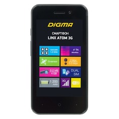 Мобильные телефоны Смартфон DIGMA Linx Atom 3G, черный