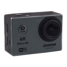 Экшн-камера DIGMA DiCam 410 4K, WiFi, серый [dc410]