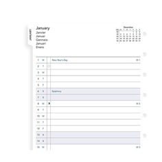 Запасной блок для тетради Filofax Month Planner 2019 A5 белый