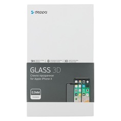 Защитное стекло для экрана DEPPA для Apple iPhone X/XS/11 Pro, 3D, 1 шт, черный [62393]