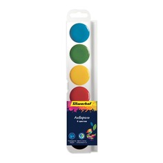 Упаковка красок акварельных SILWERHOF Цветландия 961131-06, 6 цветов, без кисти, пластиковый пенал с европодвесом 90 шт./кор.