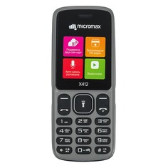 Мобильный телефон MICROMAX X412 серый/черный