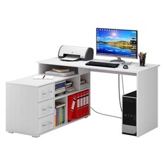 Стол компьютерный МАСТЕР Барди-2, угловой, ЛДСП, белый Master