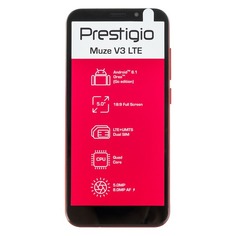 Смартфон PRESTIGIO Muze V3 LTE PSP3495DUO, черный/красный