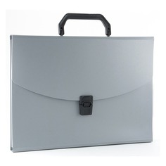 Упаковка портфелей БЮРОКРАТ -BPP6GREY, 6 отд., A4, пластик, 0.7мм, серый 16 шт./кор.