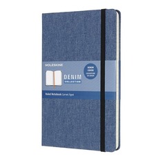 Ежедневники и записные книжки Блокнот Moleskine LE DENIM Large 130х210мм обложка текстиль 240стр. линейка синий Antwerp blue