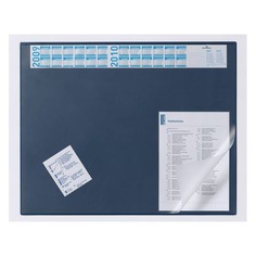 Упаковка настольных покрытий DURABLE 7204-07, 65х52 см, синий, нескользящая основа, прозрачный верхний слой 5 шт./кор.