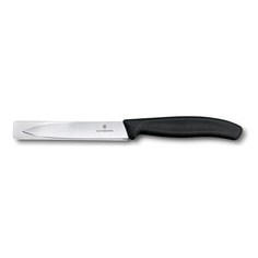 Нож кухонный Victorinox Swiss Classic, для чистки овощей и фруктов, 100мм, заточка прямая, стальной, черный [6.7703]