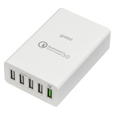 Сетевое зарядное устройство GMINI GM-WC-005QC, 5xUSB, 9.4A, белый