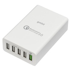 Сетевое зарядное устройство GMINI GM-WC-005QC, 5xUSB, 9.4A, белый