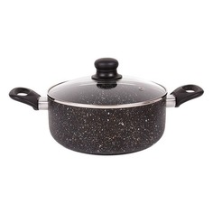 Кастрюля ENDEVER Stone Titan-22С, 2.5л, с крышкой, черный [80643]