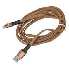 Кабель DIGMA USB A(m), Lightning (m), 3м, коричневый