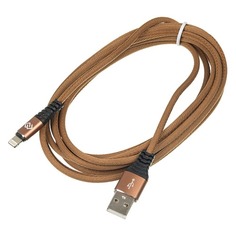 Кабель DIGMA USB A(m), Lightning (m), 3м, коричневый