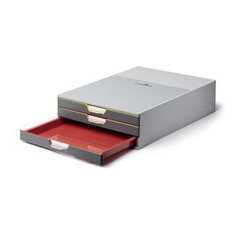 Бокс для документов Durable Varicolor 7603-27, 3 выдвижных ящика, 280x95x356, ассорти / серый