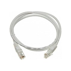 Патч-корд LANMASTER UTP, вилка RJ-45, вилка RJ-45, кат.6, ПВХ, 1.5м, серый [twt-45-45-1.5/6-gy]