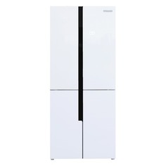 Холодильник KENWOOD KMD-1815GW, трехкамерный, белое стекло