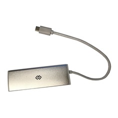 Хаб (разветвитель) Digma HUB-4U3.0-UC-S, серебристый