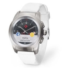 Смарт-часы MYKRONOZ ZeTime Original Petite, 42.9мм, 1.05", серебристый / белый [brushed silver/ white]