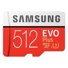 Карта памяти microSDXC UHS-I U3 SAMSUNG EVO PLUS 512 ГБ, 100 МБ/с, Class 10, MB-MC512GA/RU, 1 шт., переходник SD