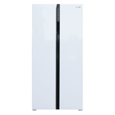 Холодильник SHIVAKI SBS-444DNFW, двухкамерный, белый