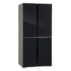 Холодильник HIBERG RFQ-490DX NFGS, трехкамерный, серое стекло