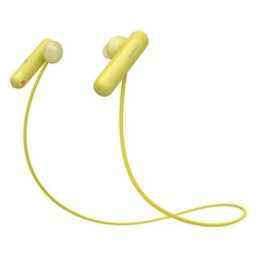 Гарнитура Sony WI-SP500, Bluetooth, вкладыши, желтый [wisp500y.q]