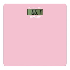 Напольные весы Scarlett SC-BS33E041, до 180кг, цвет: розовый [sc - bs33e041]
