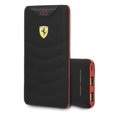 Внешний аккумулятор (Power Bank) Ferrari Rubber, 10000мAч, черный [feopbw10kqubk] Noname