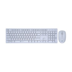Комплект (клавиатура+мышь) Oklick 240M, USB, беспроводной, белый [1091258]