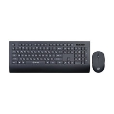 Комплект (клавиатура+мышь) Oklick 222M, USB, беспроводной, черный [1091368]