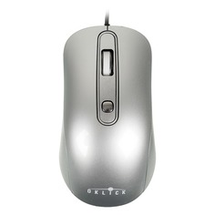 Мышь Oklick 155M, оптическая, проводная, USB, серебристый [337117]