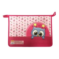 Папка для тетрадей Silwerhof 671911 Сова A4 340х245х40мм 1отд. пласт./лам.карт. на молнии 6 шт./кор.