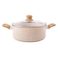 Кастрюли Кастрюля ENDEVER Stone-Beige-24С, 4л, с крышкой, бежевый [80706]