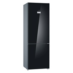Холодильник Bosch KGN49SB3AR, двухкамерный, черный/стекло