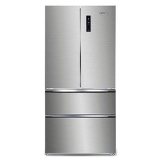 Холодильники Холодильник GINZZU NFK-570Х, трехкамерный, черное стекло