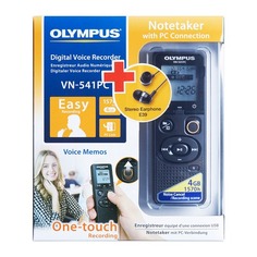 Диктофон OLYMPUS VN-541PC + E39 Earphones 4 Gb, черный