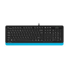 Клавиатура A4TECH Fstyler FK10, USB, черный + синий [fk10 blue]